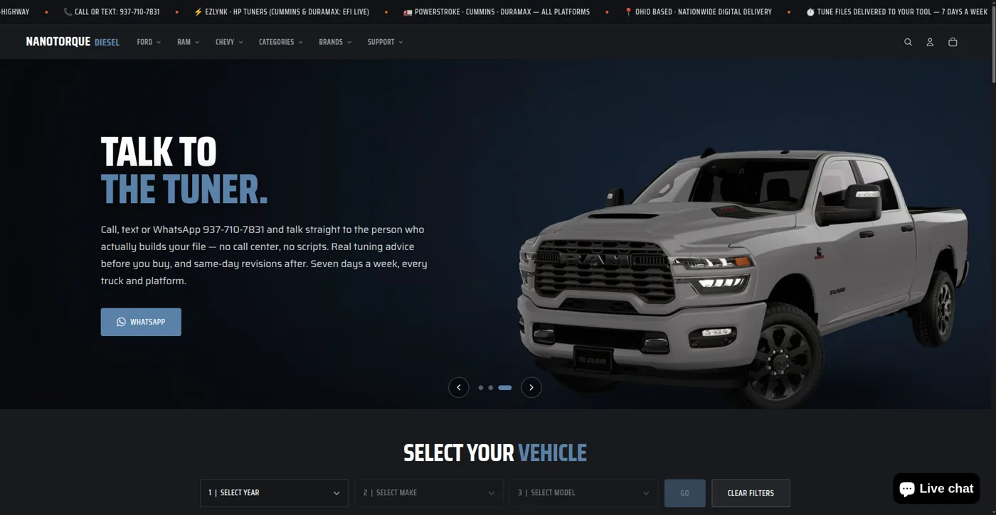 Nanotorque Diesel — performance tuning site