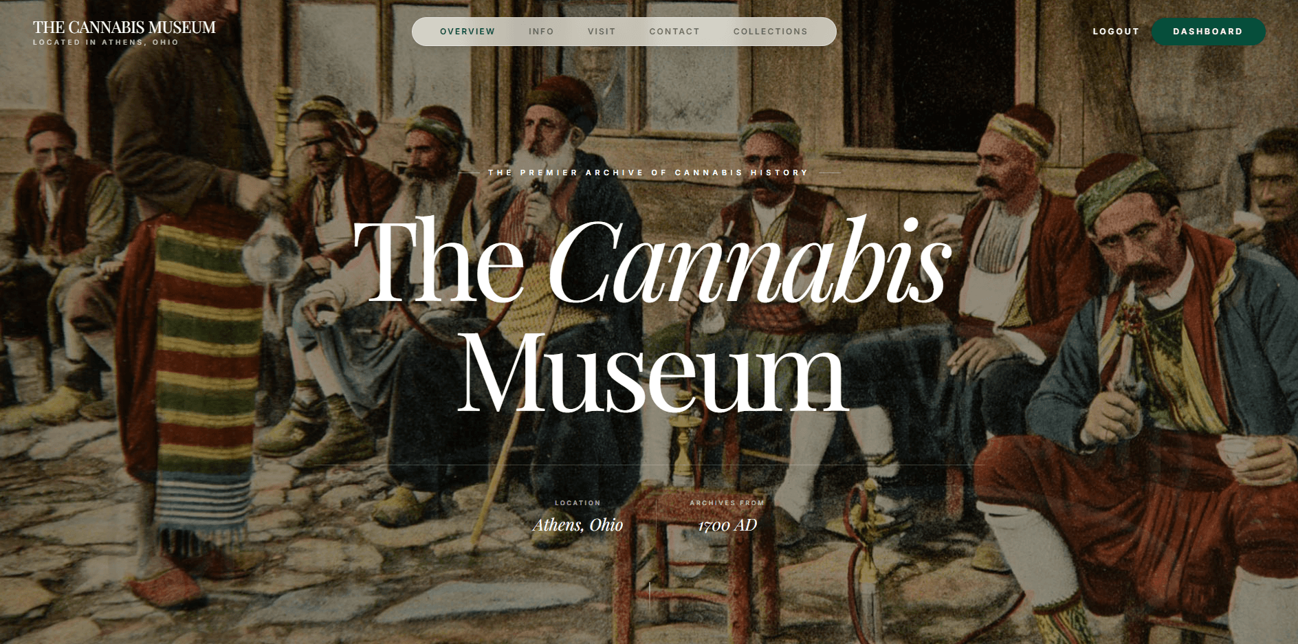 Cannabis Museum portfolio screenshot by Cobalt Tech Solutions