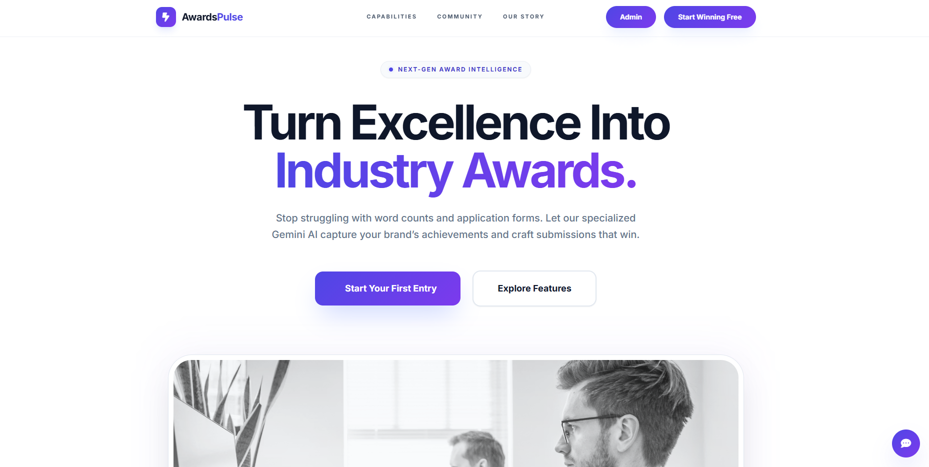 AwardsPulse portfolio screenshot by Cobalt Tech Solutions