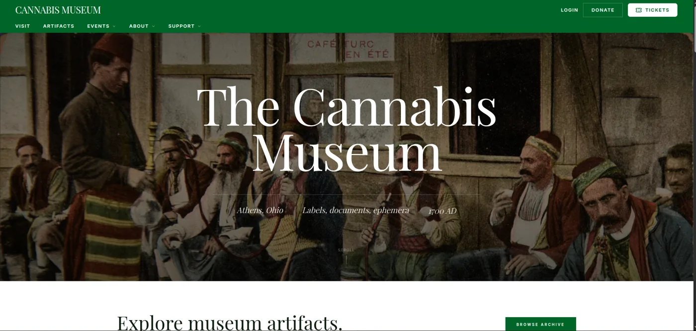 Cannabis Museum site