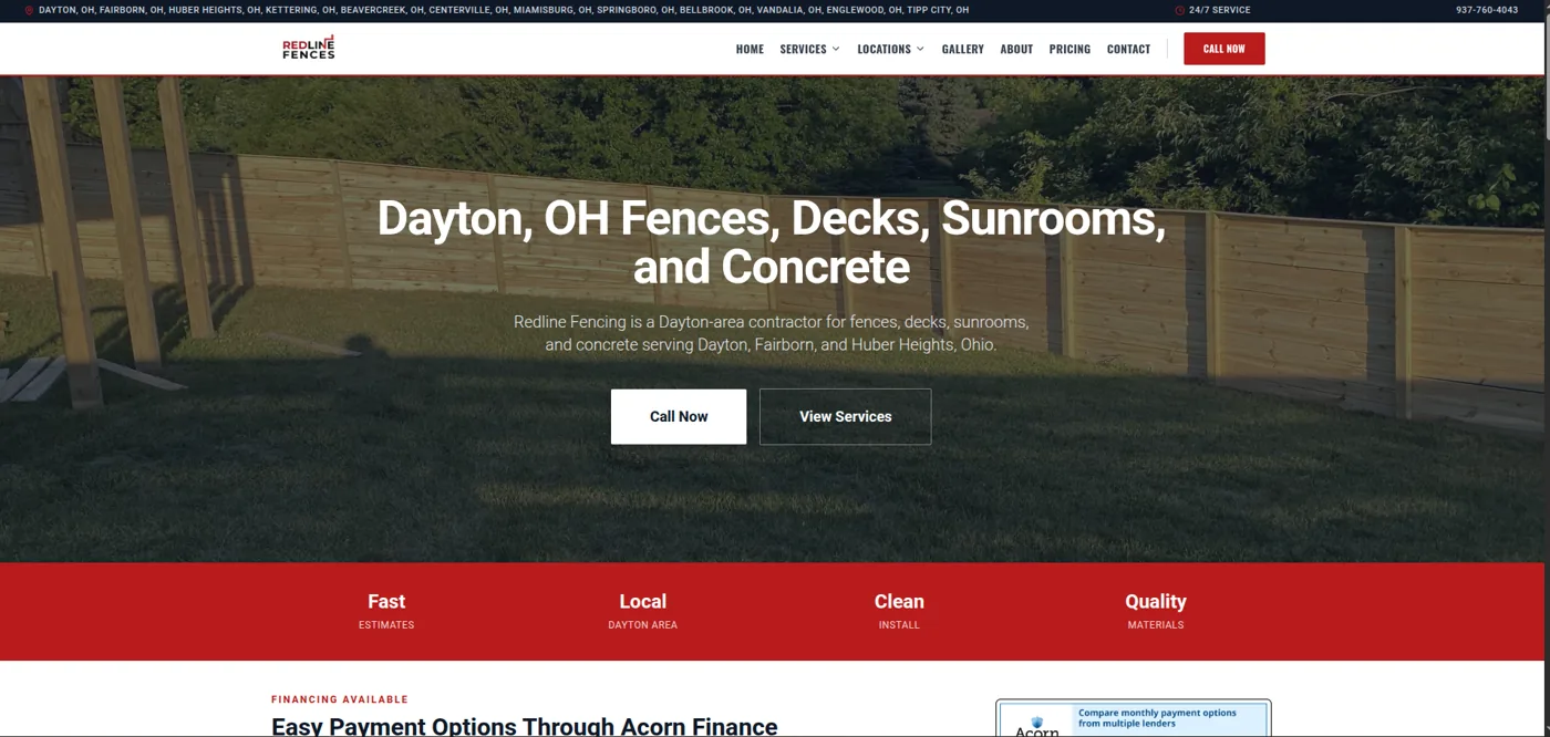 Redline Fences site